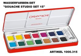 1000.315 Wasserfarben Gouache Studio * Set 15 * Caran d'Ache