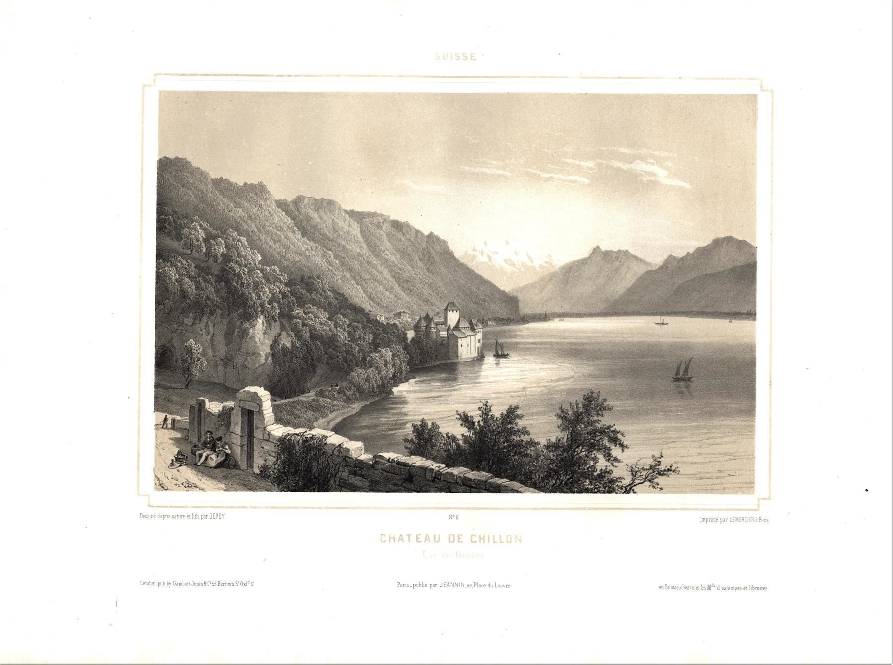 Incisioni: Chillon Tonlithographie von Deroy – Usato da Rafz venduto da Helvet32