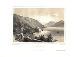 Chillon Tonlithographie von Deroy