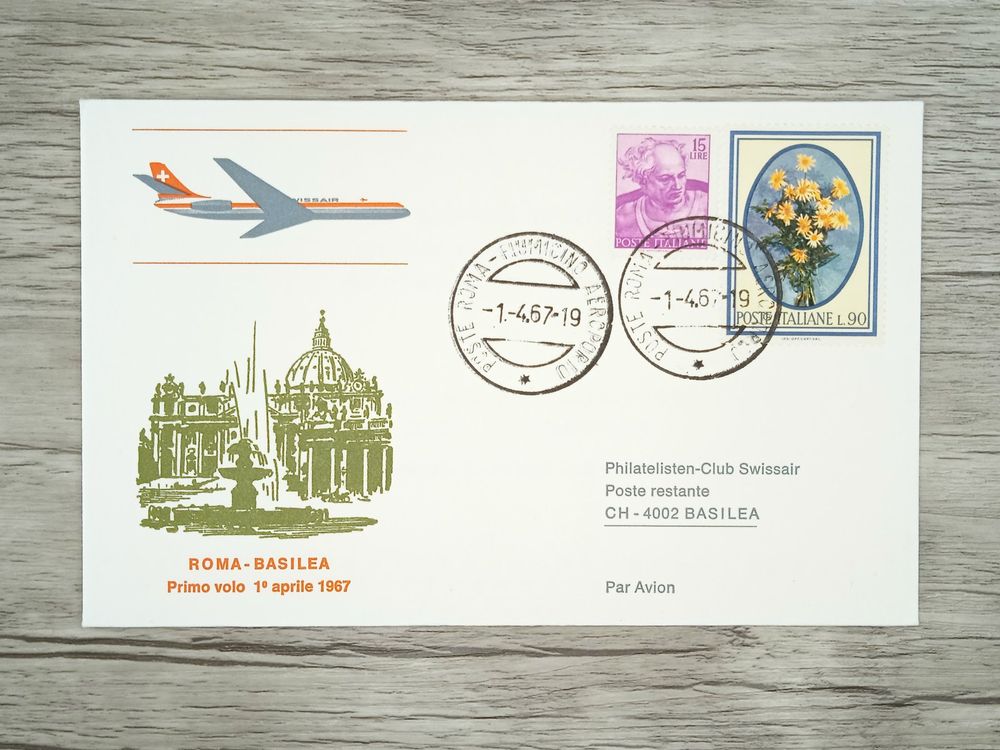 TR77 Enveloppe + Timbre Italie 1967 Theme Aviation (Gebraucht) in ...