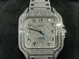 Cartier Santos Iced out