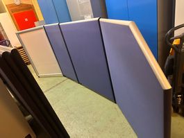 7Stk Büro Trennwände bzw Schallschutzwände 120x5xh160cm