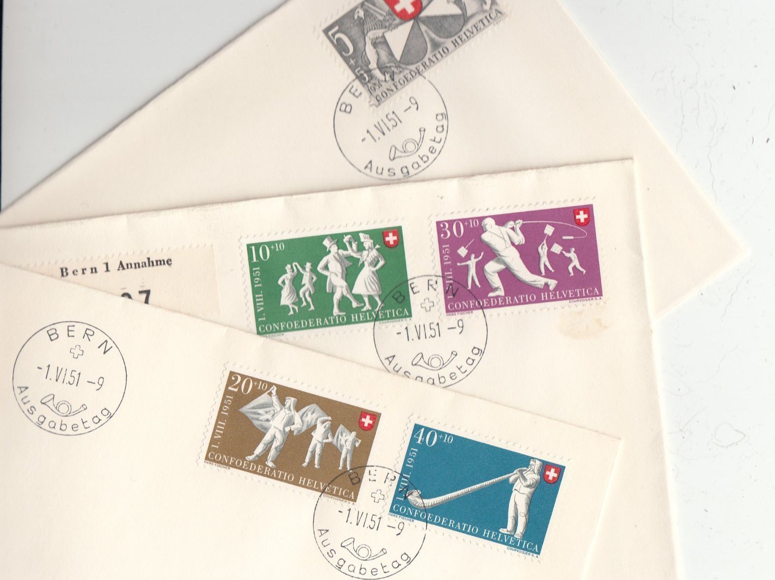 Tutti i francobolli: SBK B51 - B55 FDC d – Usato da Bürglen TG venduto da StampGraf