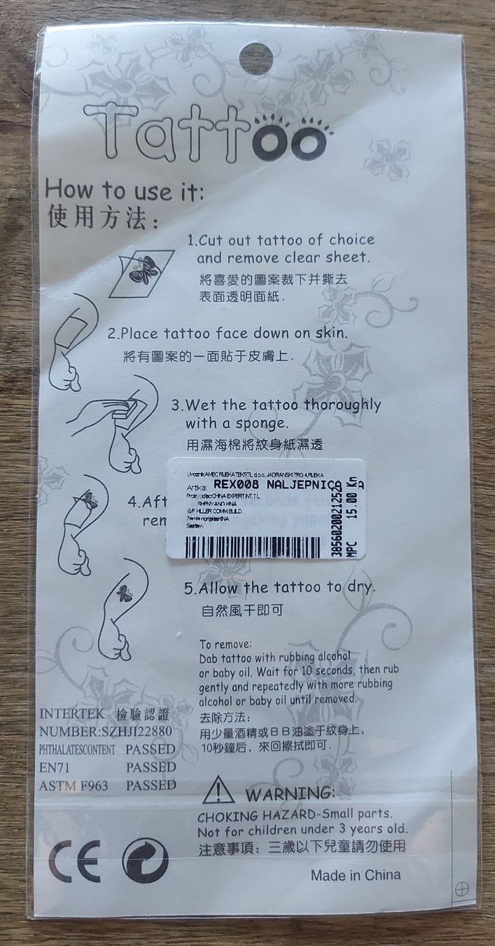 Sticker: Tattoo- Bogen Schmetterlinge NEU – Nuovo e nell'imballaggio originale da Langenthal venduto da zelgaz 1