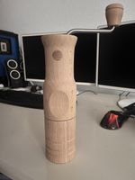 Hand-Mehlmühle aus Holz – manuelle Getreidemühle – NEUWERTIG