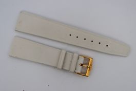 DOXA - Lederband Weiss mit Dornschliesse vergoldet