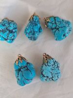 Türkis Edelstein Anhänger, 5 Stk., für DIY Schmuck, Handmade