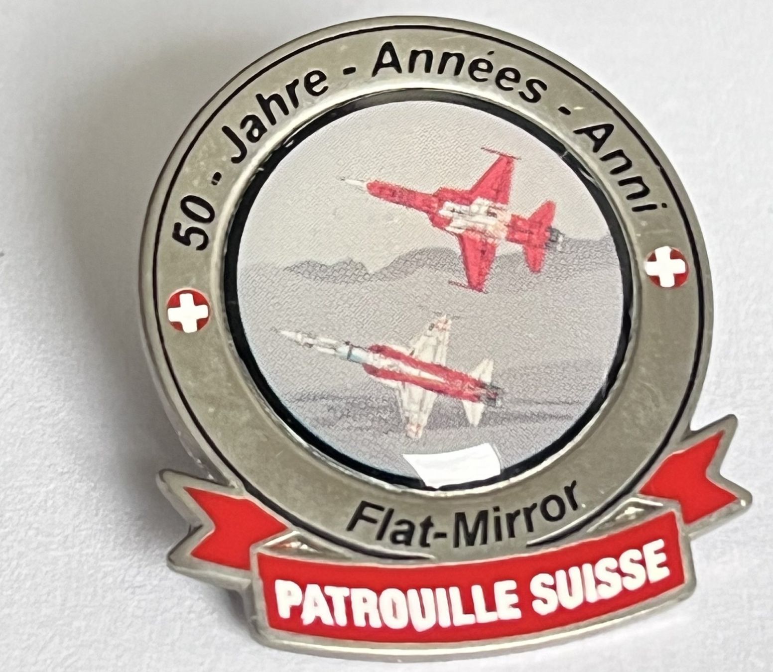 Schweizer Armee Placchette & Badge: Pin Schweizer Armee Patrouille Suisse Flat Mirror – Usato da Kriens venduto da TSCH1