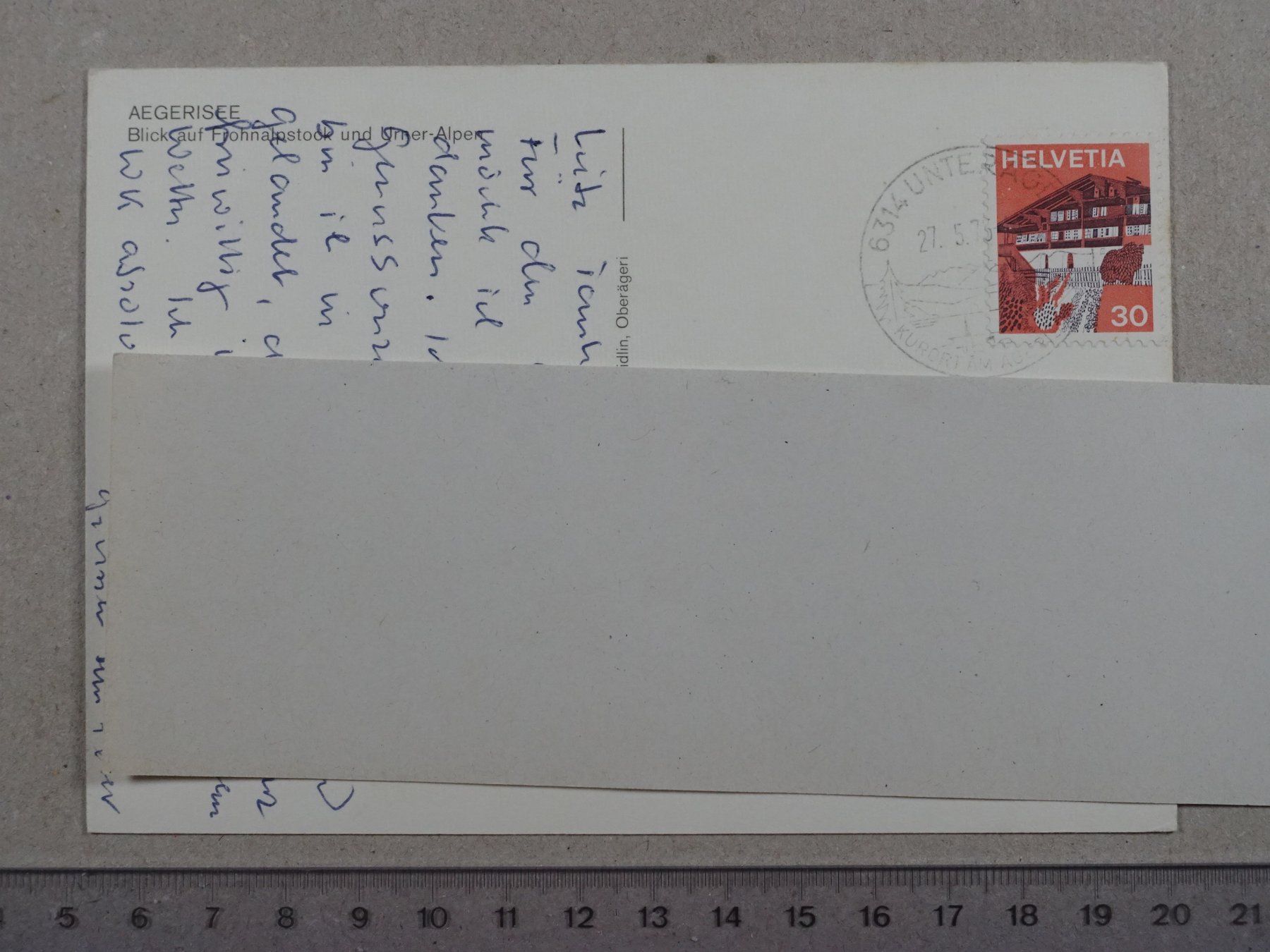 Cartoline postali: Aegerisee, 1975, Poststempel Unterägeri – Usato da Lenzburg venduto da fh1 1