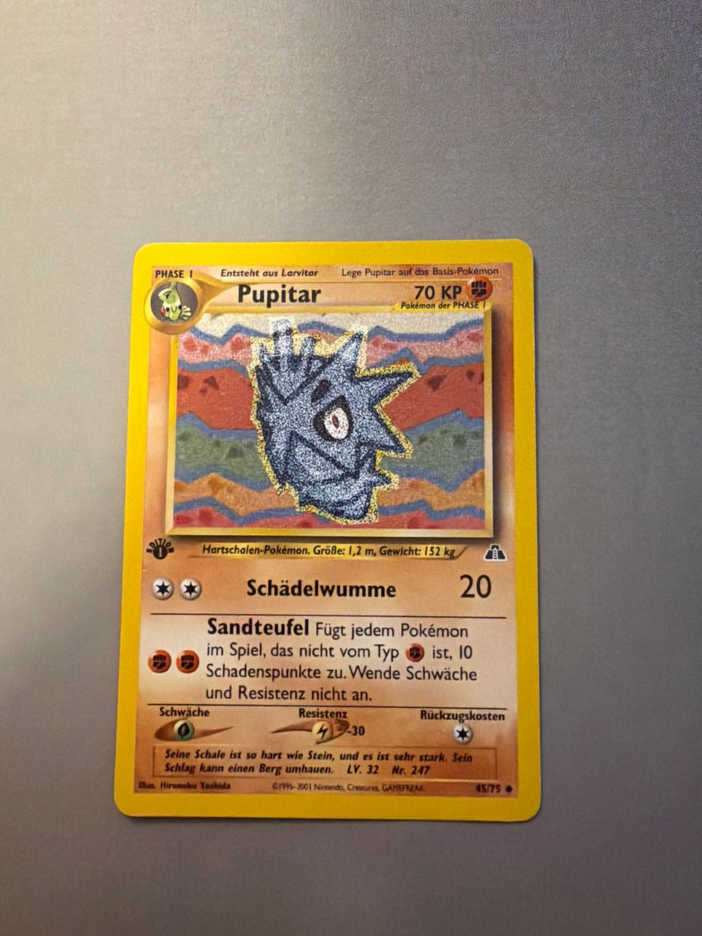 Pokémon Sammelbilder & Trading cards: Pupitar 1.st Edition - neo entdeckung – Gebraucht aus Kehrsatz von Riyouu