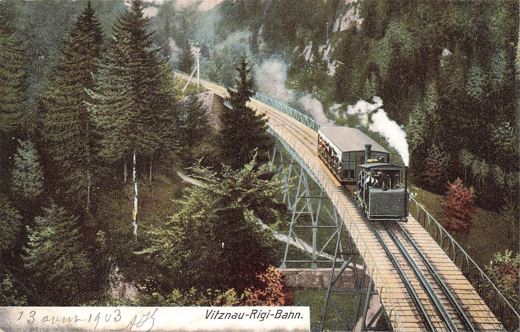 Cartoline postali: Vitznau rigi bahn – Usato da Biasca venduto da Blenio71