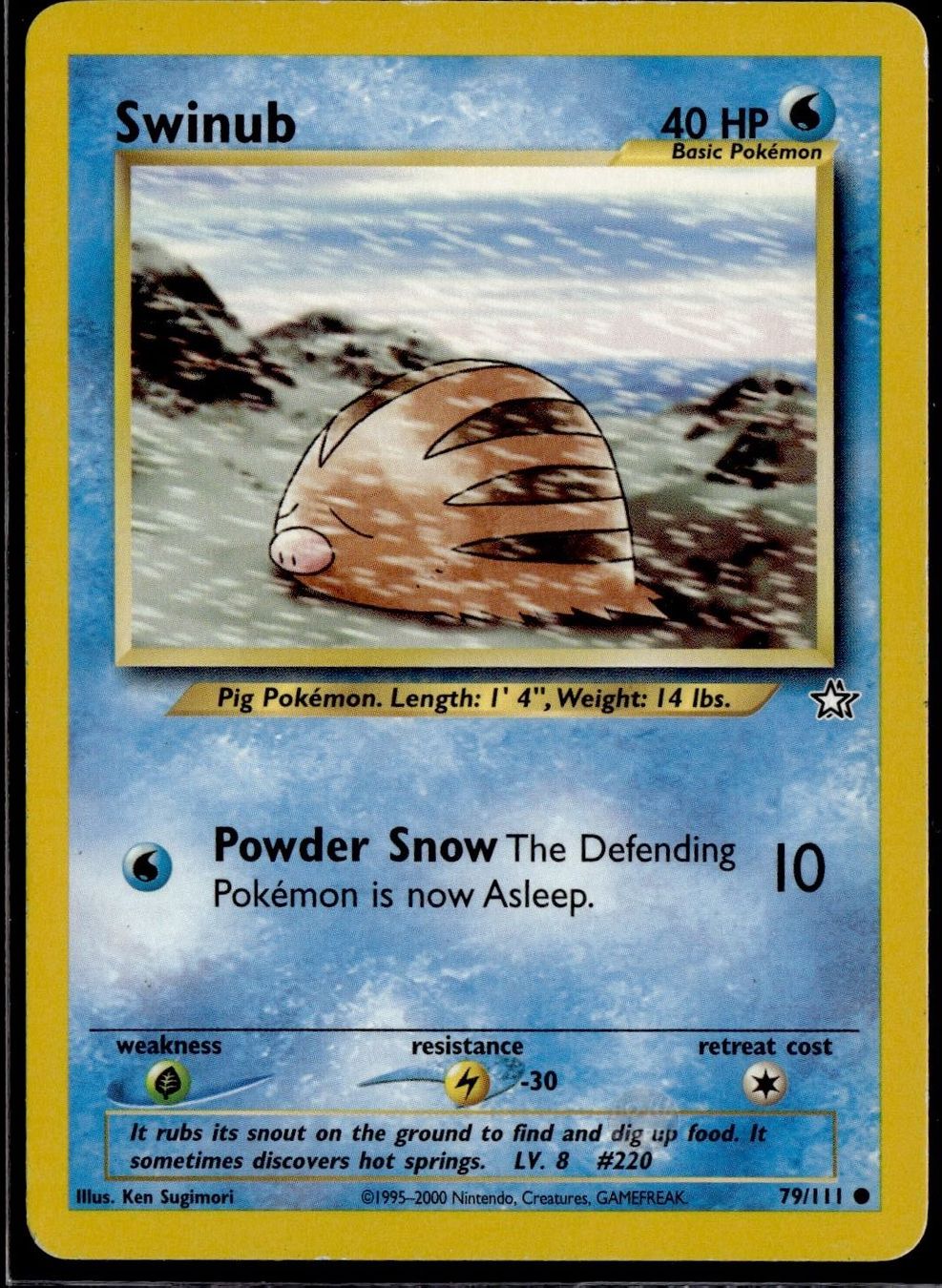Pokémon Carte collezionabili: Swinub 79/111 Neo Genesis – Usato da Zürich venduto da pokemon_cards