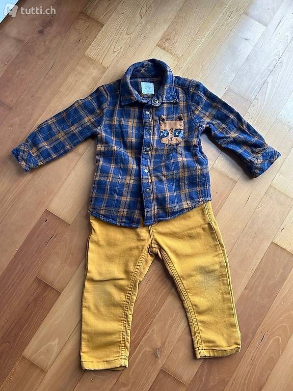 Lotti & Set di vestiti: Holzfäller Hemd & Jeans in Grösse 86 – Usato da Alterswil FR venduto da florep