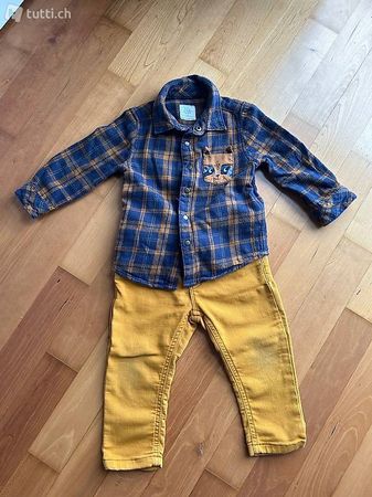 Holzfäller Hemd & Jeans in Grösse 86