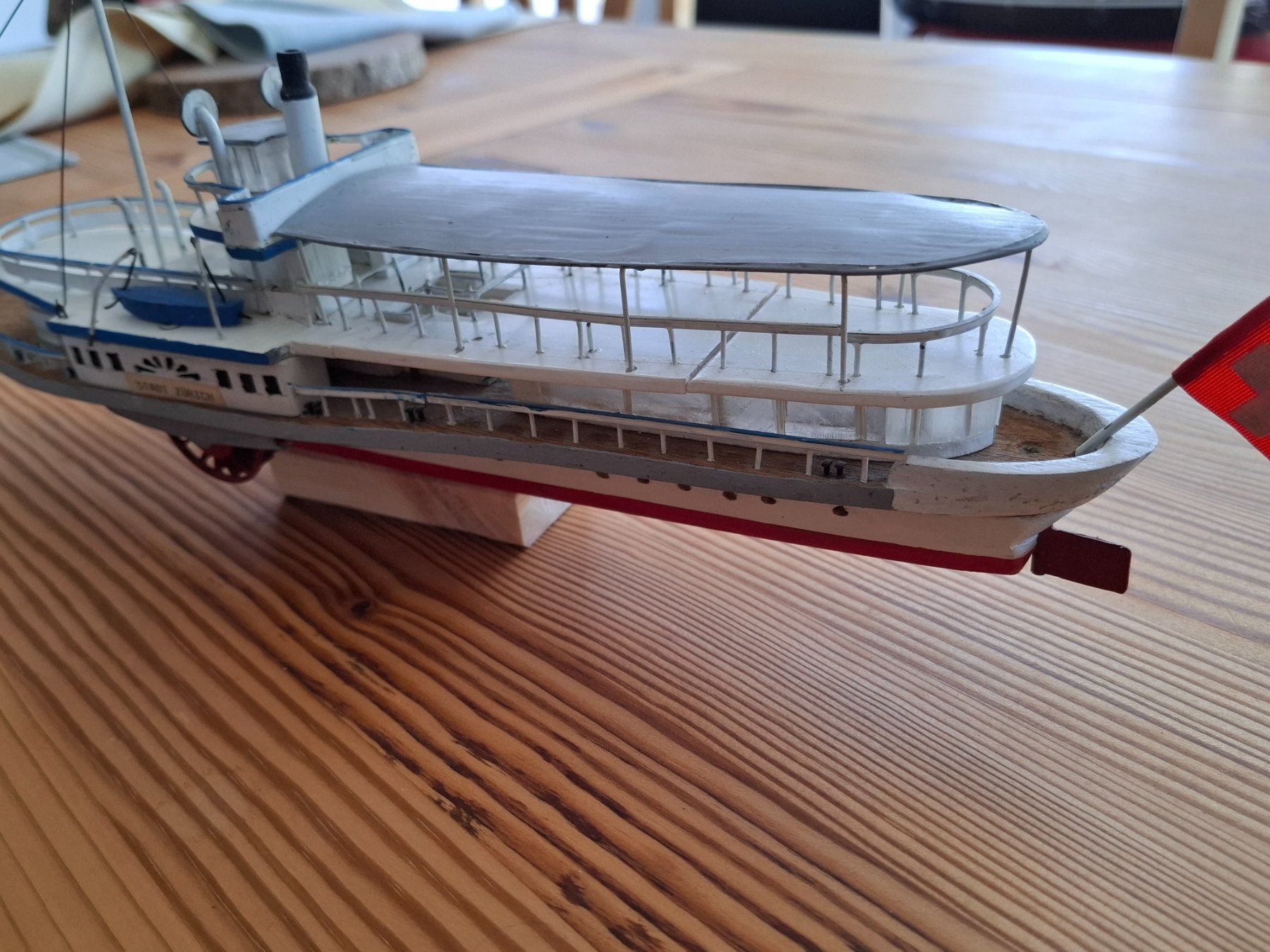 Kit di modellismo & Modellini statici: Raddampfer Dampfschiff Stadt Zürich StandmodellSchiffsmodell – Usato da Chabrey venduto da fluvius 4