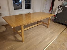 Massiver Esstisch 220x100 cm ausziehbar