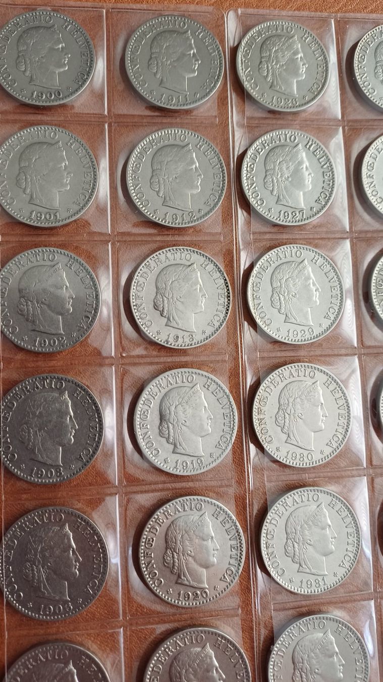 Tutti le monete: Sammlung 20 Rp.1900 - 1945 – Usato da Rorschach venduto da Hansi1901 2
