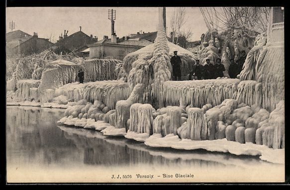 Cartoline postali: AK Versoix, Bise Glaciale – Usato da Berlin venduto da bartko-reher