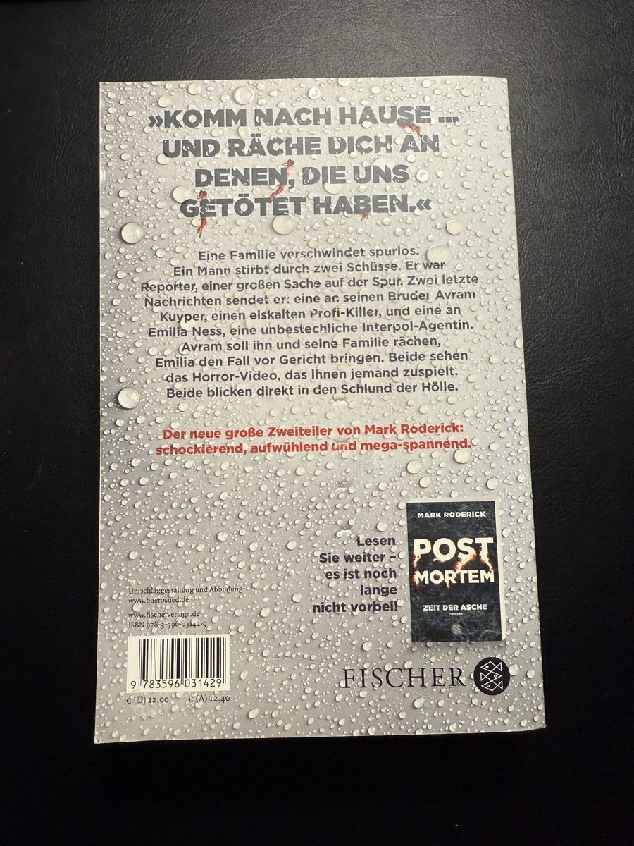 Bücher: Mark Roderick Post Mortem Thriller – Gebraucht aus Kaisten von Apo.25k 1