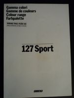Prospekt Farbkarte Fiat 127 Sport 1979