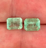 Ab 1 Fr. - Paar 2.60 ct Smaragd (Kolumbien) inkl. Zertfikat