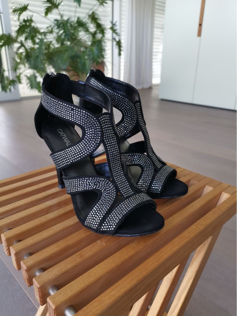Scarpe da donna: Catwalk High Heels, Gr. 37, schwarz, Strass – Usato da Bremgarten AG venduto da Rachelxsa 3