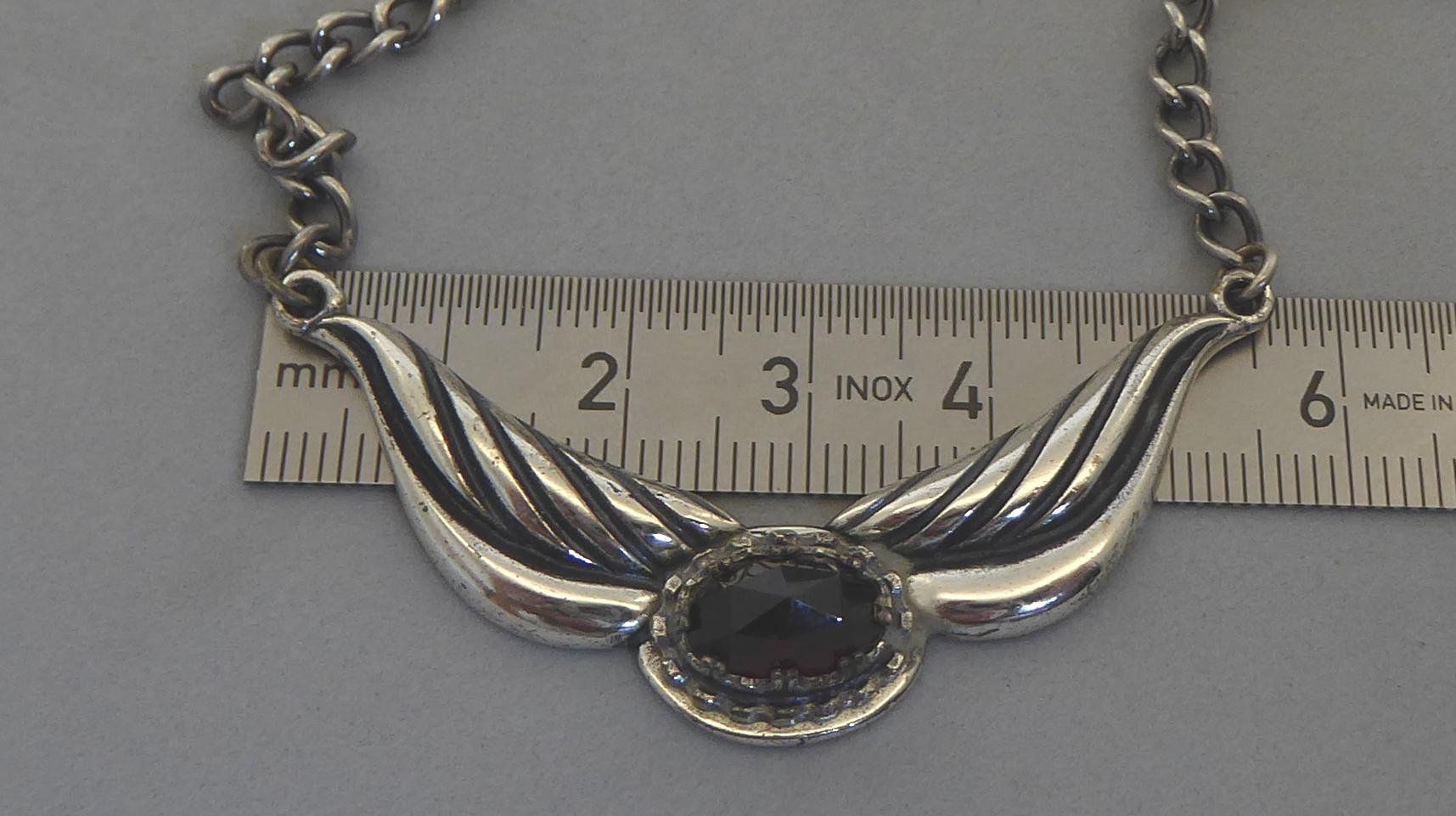 Catenine: Antike Kette 835 Silber mit Glas Stein vor 1939 – Usato da Muri AG venduto da Lineli2020 2