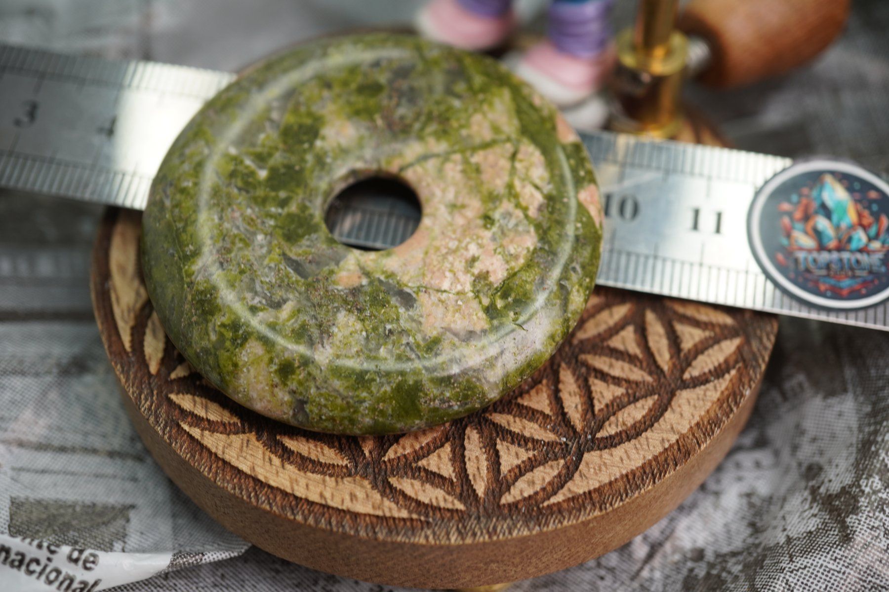 Mineralien & Heilsteine: Unakit    Pi  Scheibe  ca50mm    ab  1.-     Räumung – Neu und originalverpackt aus Eschenbach SG von topstone 3