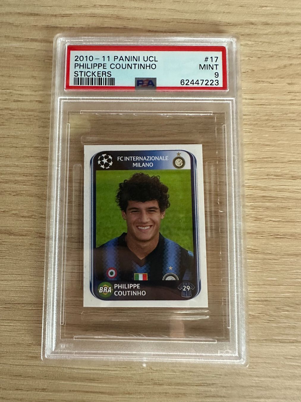 Panini Carte collezionabili: Philippe Coutinho Panini UCL 2010/2011 Sticker PSA 9 – Nuovo (secondo la descrizione) da Hagendorn venduto da Pokecollectorch