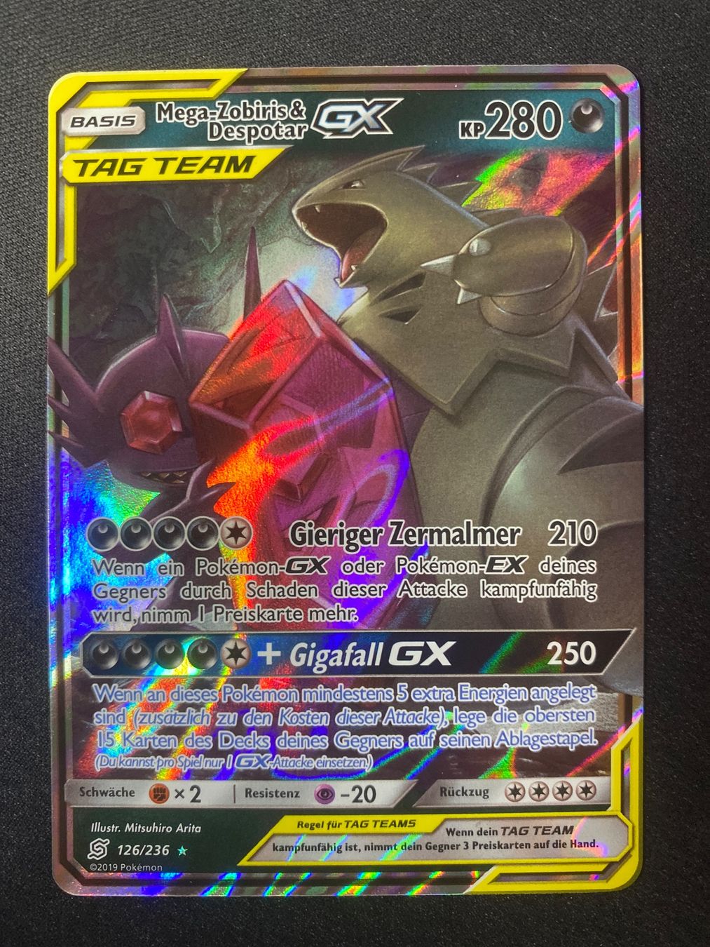 Pokémon Carte collezionabili: Mega Sableye & Tyranitar GX 126 - Unified Minds - DE – Nuovo (secondo la descrizione) da Hausen AG venduto da Shrade