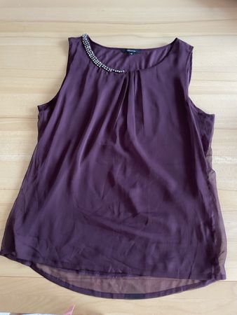 Comma ärmelloses Oberteil Bordeaux Grösse 42