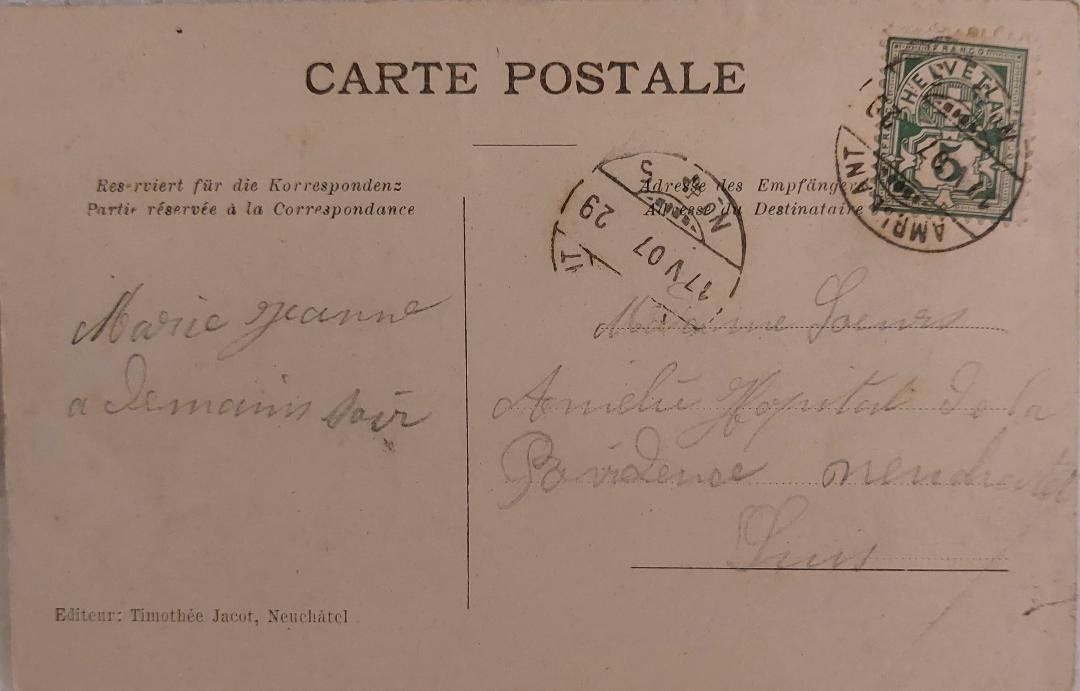 Cartes postales: GENÈVE  "Salut"  - 1907 – D'occasion à Delémont par Domdom1 1