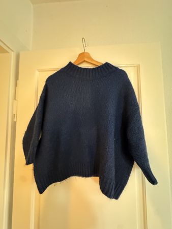 Stella Tures Strickpullover, dunkelblau, Gr. M, warm!
