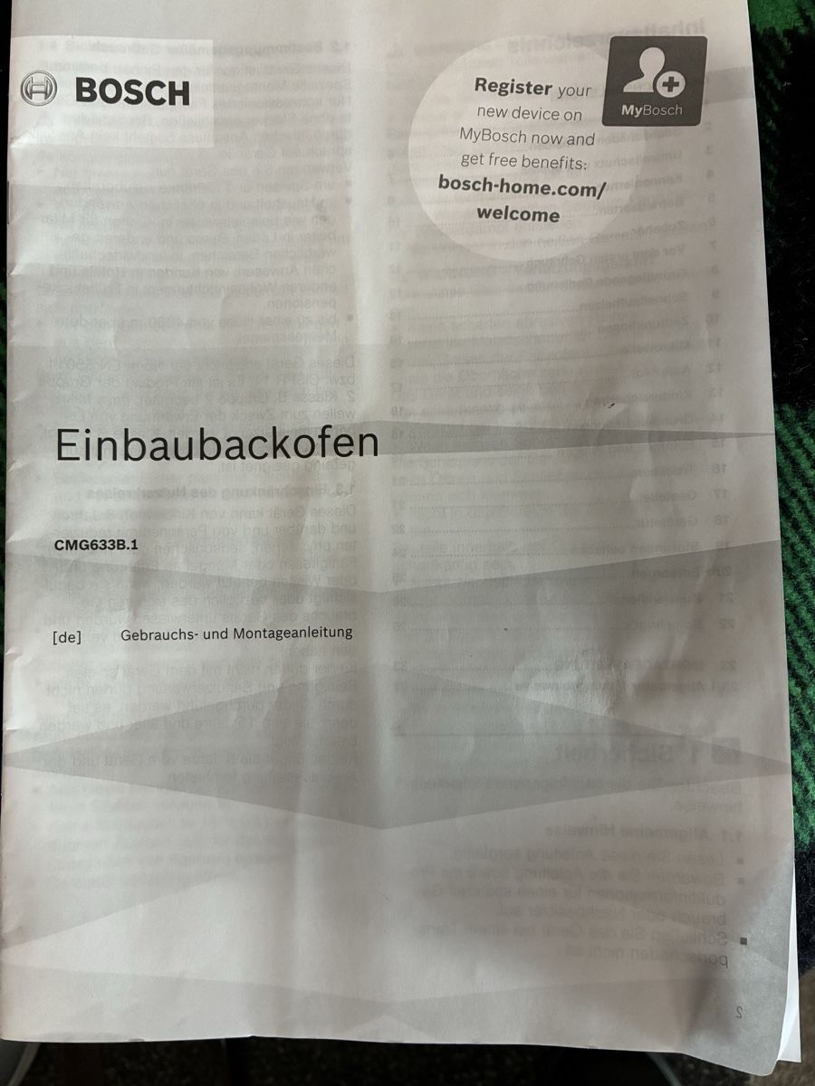Bosch Forni: Bosch Einbaubackofen mit Mikrowellenfunktion – Usato da Zürich venduto da Roko01 1