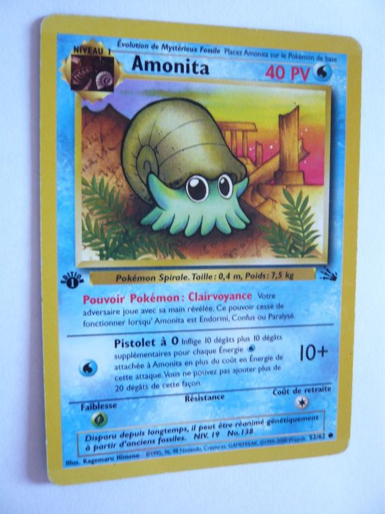 pokémon amonita 52 /62 1 ère édition 19992000 Kaufen auf Ricardo