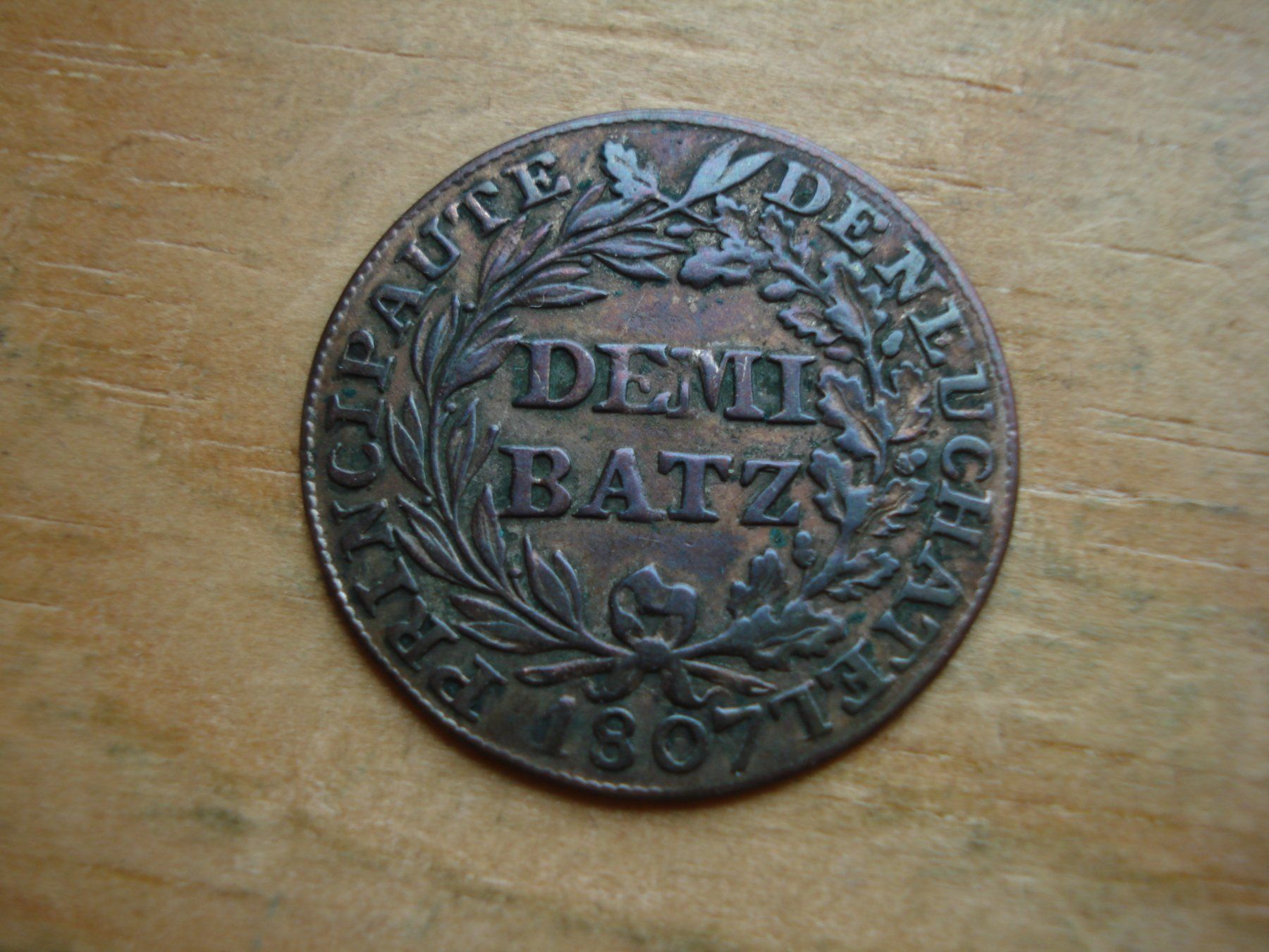 Alle Münzen: (W5) Neuenburg DEMI BATZ 1807 – Gebraucht aus Erlach von Net-Coins