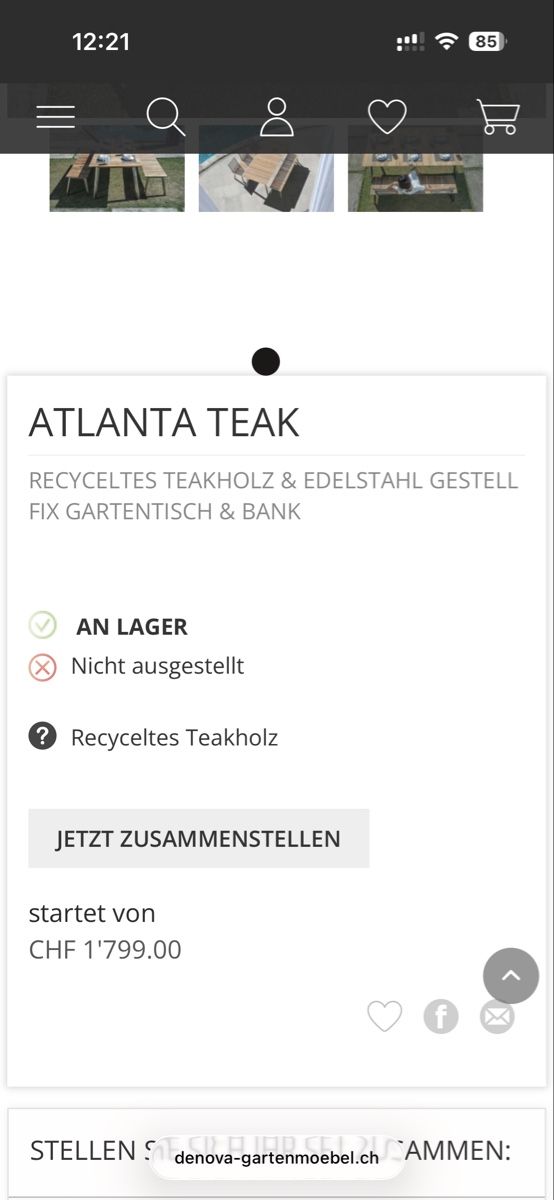 Set di tavolo e panche: Denova - Atlanta Teak - Gartenmöbel – Nuovo (secondo la descrizione) da Windisch venduto da Purky666 4