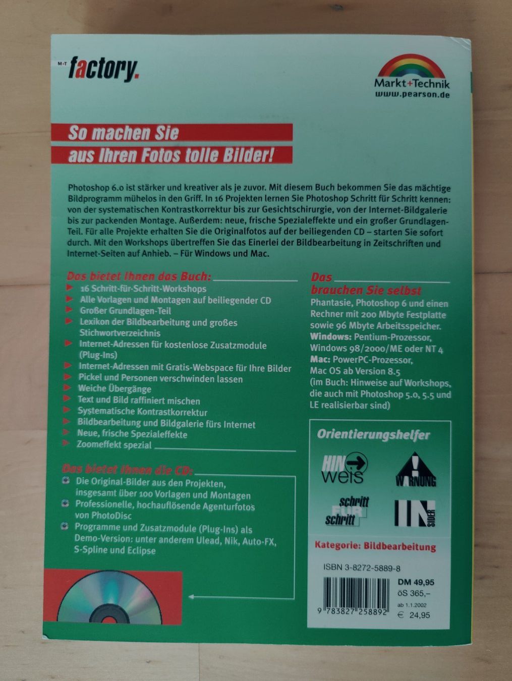 Libri: Photoshop 6.0 Orientierungshelfer inkl. CD – Usato da Bünzen venduto da tim_msg8 1