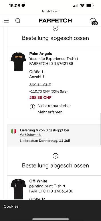 Palm Angels T-shirt: Schönes Palm Angels Shirt – Usato da Derendingen venduto da Meli_Bern 3