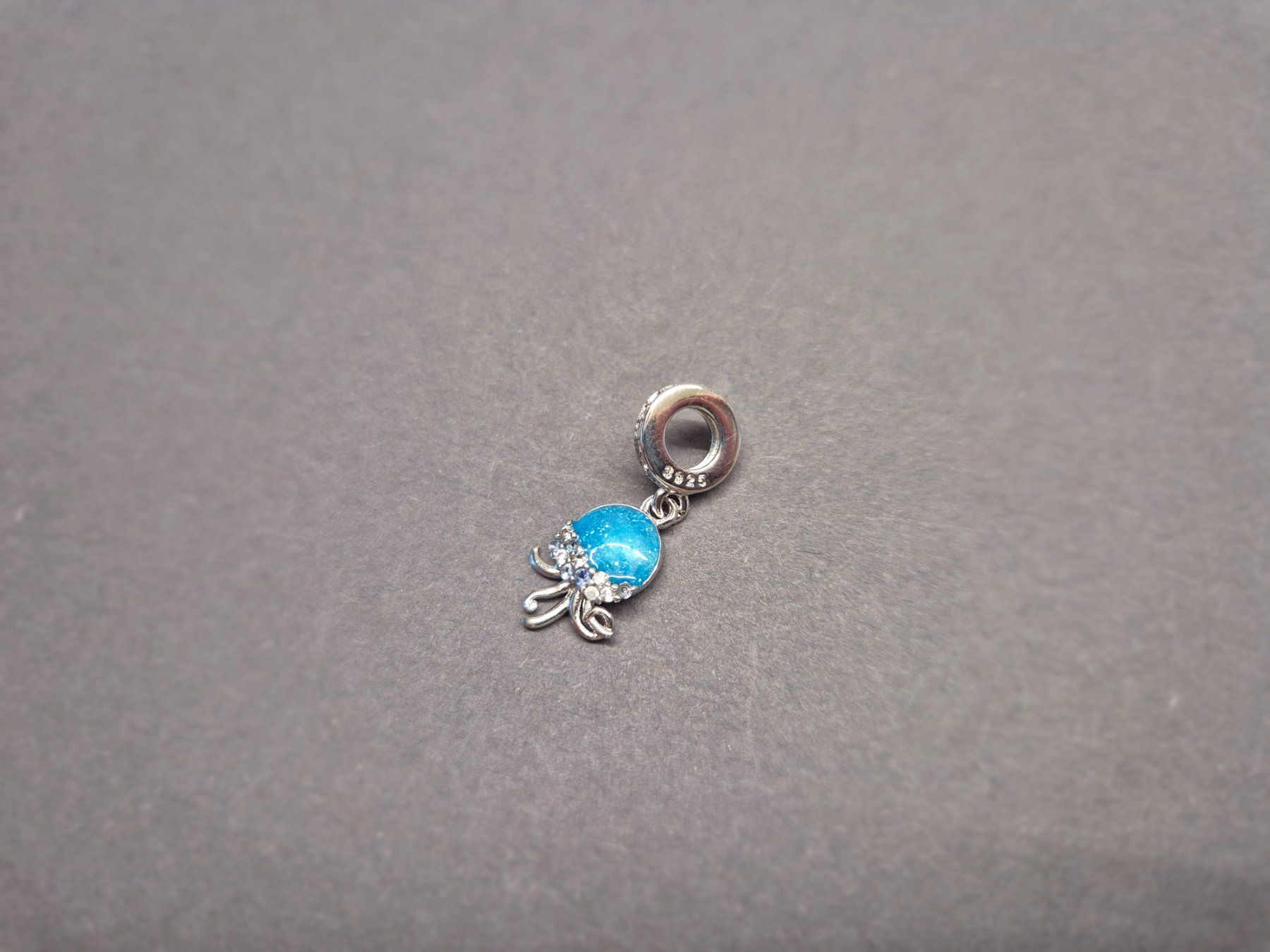 Anhänger: Silber Charm Qualle blau +Garantie – Neu (gemäss Beschreibung) aus Rotkreuz von Carbone_Bijou-Shop 1