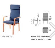 Dietiker Quadro Hochlehner-Sessel mit Ottoman – Bruno Rey &