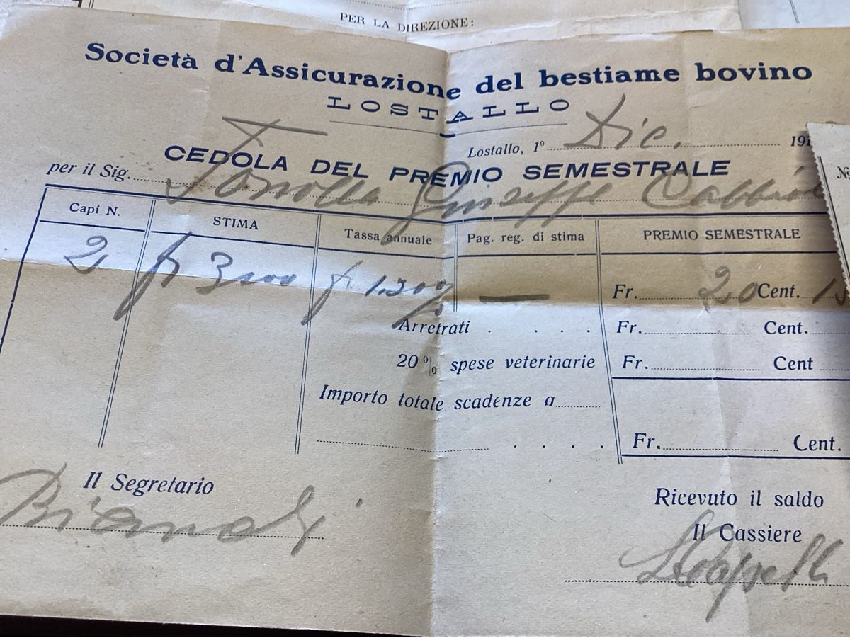 Ansichtskarten: Lostallo 4 documents 1901 A 1921  intéressant – Gebraucht aus Luc (Ayent) von Rebouille 4