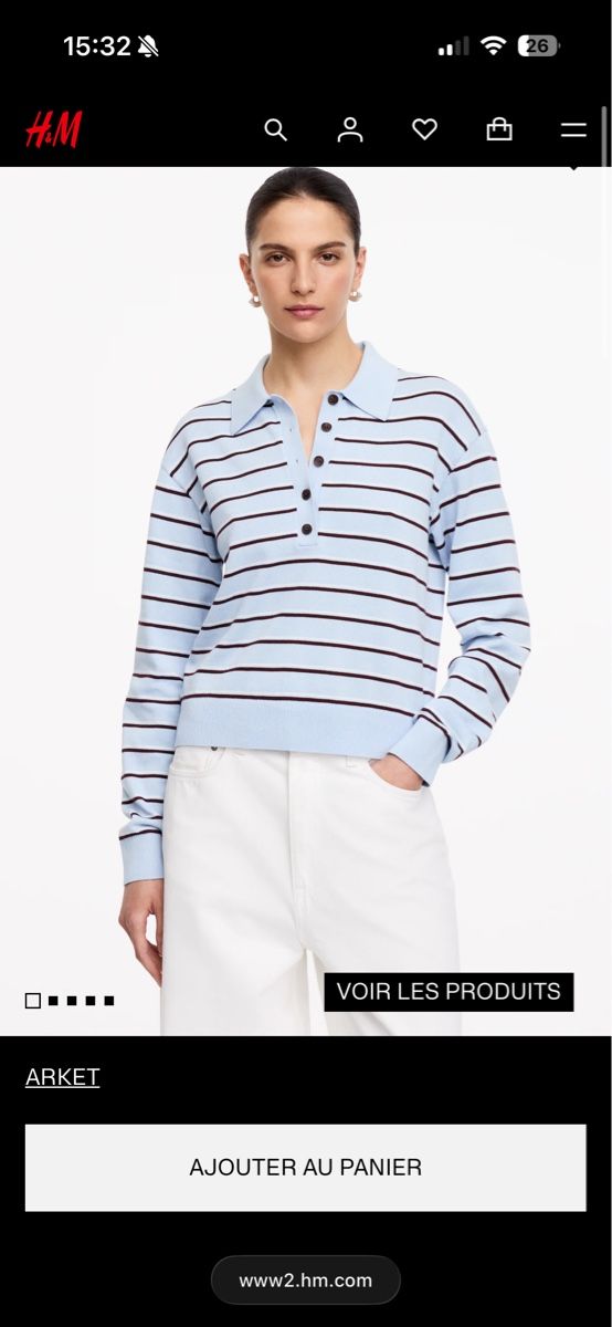 Arket Maglioni & Felpe: Arket Strick Polo gestreift hellblau Grösse M neu – Nuovo e nell'imballaggio originale da Tafers venduto da Sarah304 5