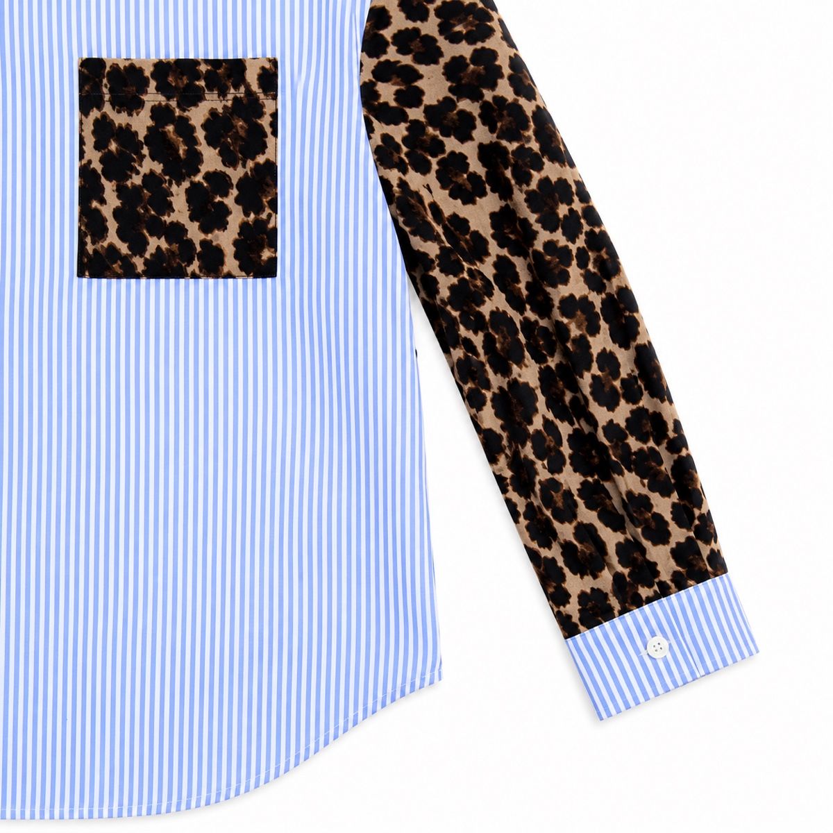 Blusen: Blau Weiss Gestreiftes Hemd mit Leo Muster – Neu (gemäss Beschreibung) aus Aarberg von LovelyThings_ 2