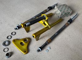 Original Puch MAXI-N Gabel Zitronengelb GOLD