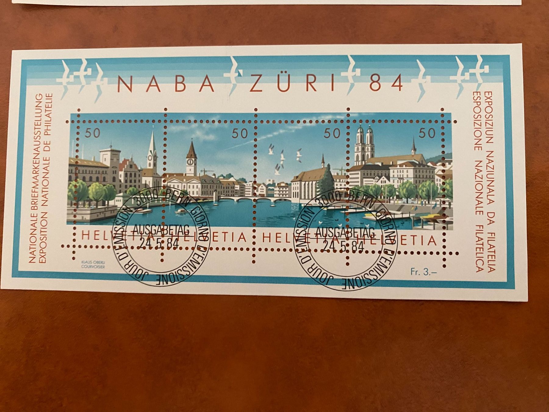 Tutti i francobolli: NABA Züri 84 Briefmarken .postfrisch+gestenpelte – Usato da matten b. interlaken venduto da jfran17 2