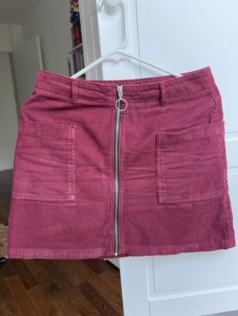 Topshop Moto Corduroy Skirt, UK 10, EU 38, US 6, Autumn Styl