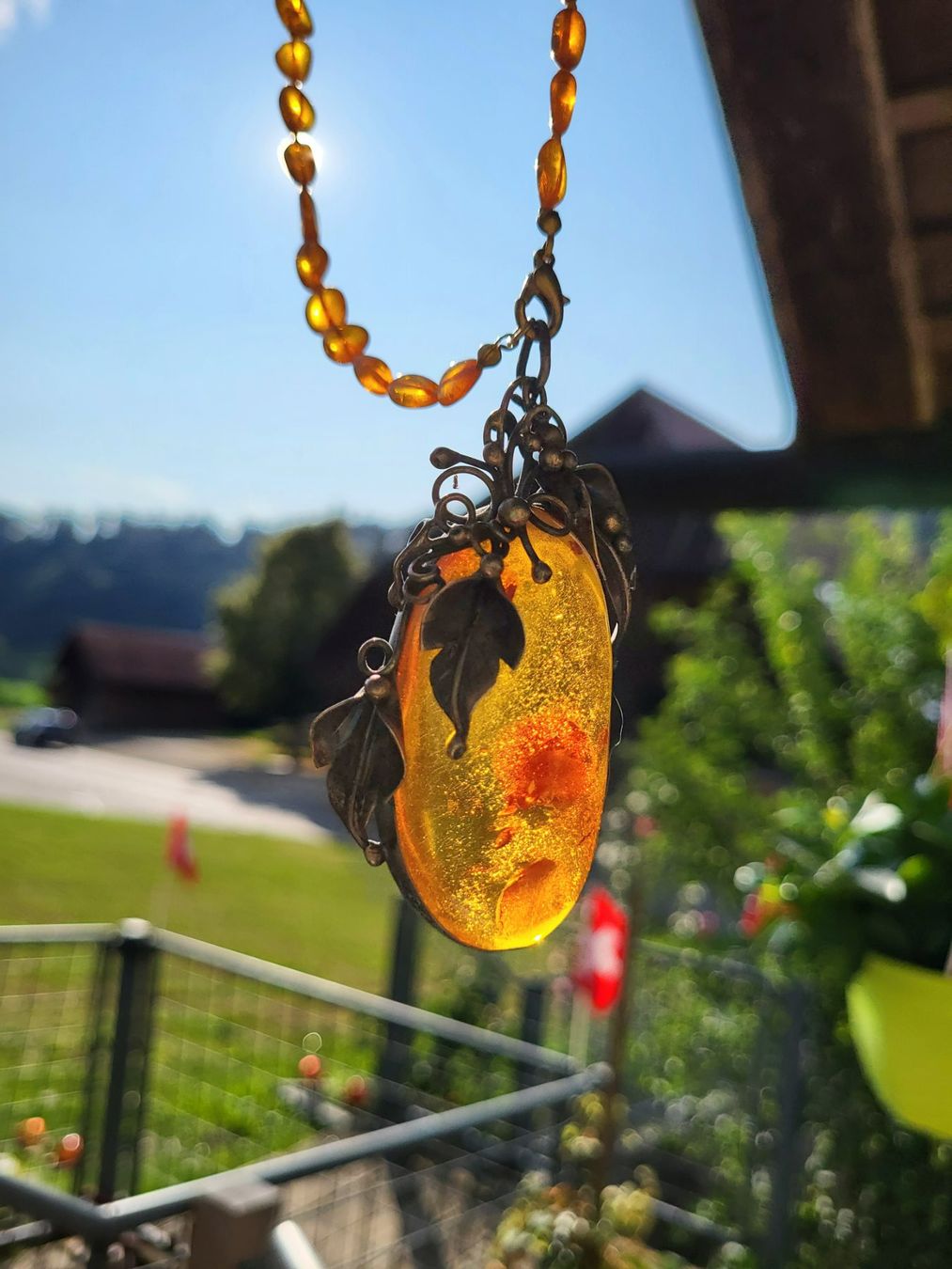 Ketten: Schöne antike Bernsteinkette  mit Inklusen - Einzigartig – Gebraucht aus Schafhausen im Emmental von Herzrose
