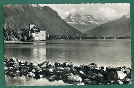 Château de Chillon et les Dents du Midi, ungelaufen,ca. 1950