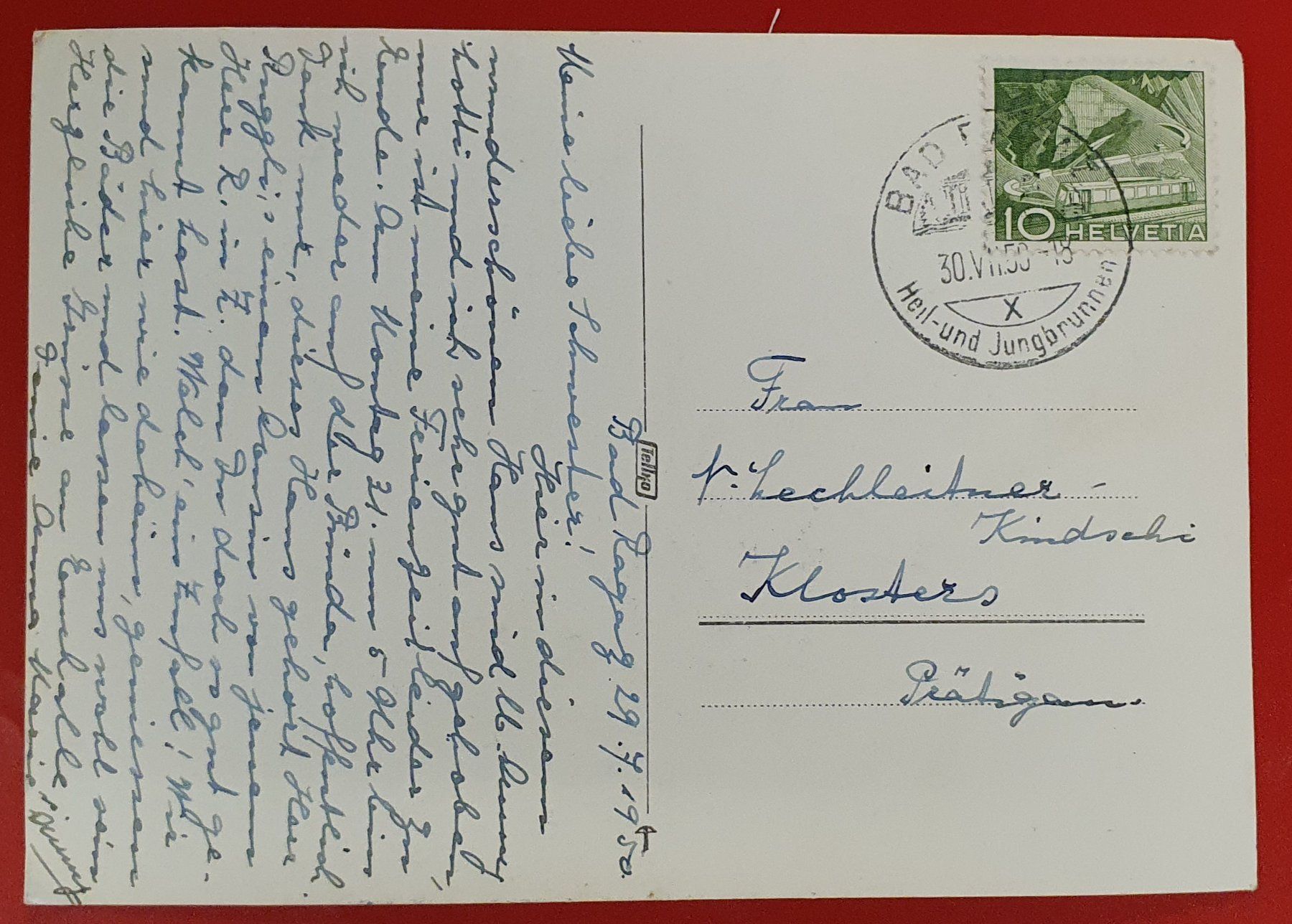Cartoline postali: Bad Ragaz 1950 - Wohnhaus – Usato da Kreuzlingen venduto da Rschweiz1 1